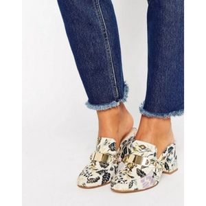 ASOS STAPLE Heeled Mules - Floral